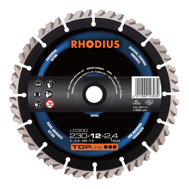RHODIUS Diamantscheibe LD300 404 x 15,0 x 3,2 x 25,40