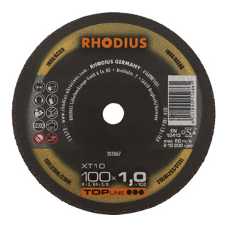 RHODIUS Disco per troncatura ultrasottile TOPline XT10
