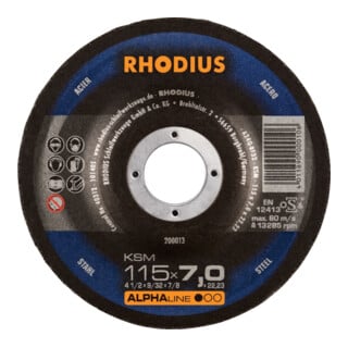 RHODIUS Disque à ébarber KSM 115 x 7,0 mm acier
