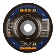 Rhodius disque à ébarber KSM D.115x7,0mm courbé 22,23mm