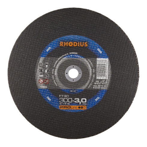 Rhodius disque à tronçonner FT30 pour tronçonneuses à essence et électriques, 300 x 3,0 x 22,23 mm