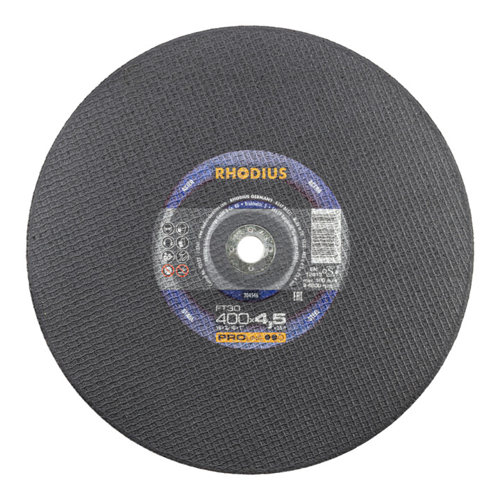 Rhodius disque à tronçonner FT30 pour tronçonneuses à essence et électriques, 400 x 4,5 x 25,40 mm