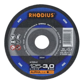 RHODIUS Disque à tronçonner KSMK 125 x 3,0 mm décalé