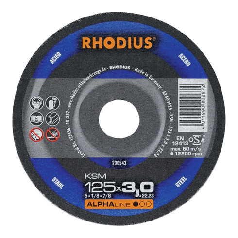 RHODIUS Disque à tronçonner KSMK 125 x 3,0 mm décalé