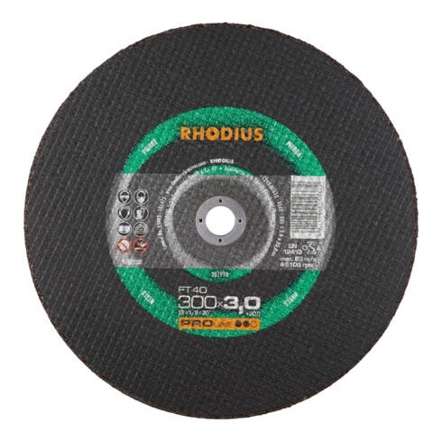 Rhodius disque à tronçonner performant FT40 pour utilisation sur tronçonneuses à essence et électriques, 400 x 4,5 x 25,40 mm