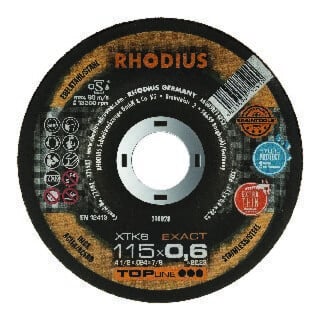RHODIUS Disque à tronçonner XTK6 EXACT 125 x 0,6 mm incurvé