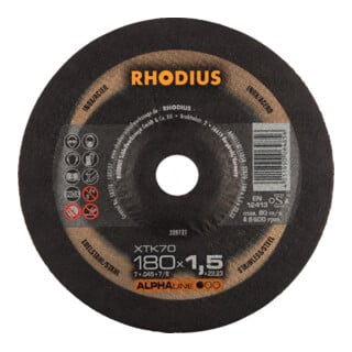 RHODIUS Disque à tronçonner XTK70 180 x 1,5 mm coudé