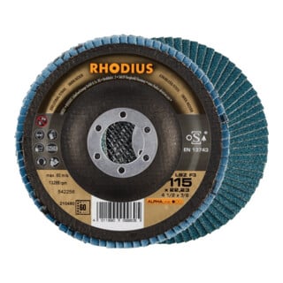 RHODIUS Disque abrasif à lamelles LSZ F3 115 mm K 60