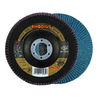 RHODIUS Disque abrasif lamelles LSZ F2 125 mm K 40