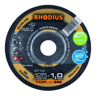 RHODIUS Disque de coupe XT10 115 x 1,0 mm droit