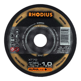 RHODIUS Disque de coupe XT70 115 x 1,5 mm droit