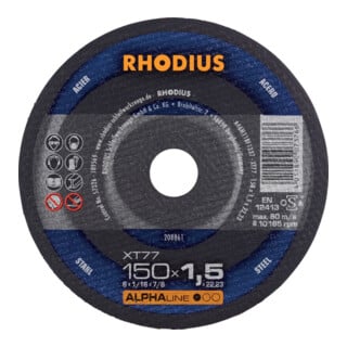 RHODIUS Disque de coupe XT77 150 x 1,5 mm droit
