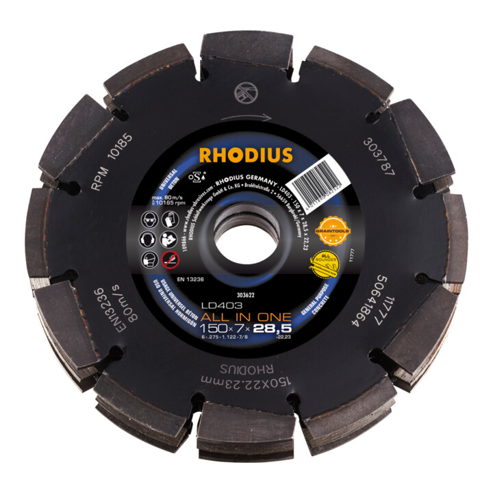 RHODIUS Disque diamanté LD403S 125 x 12 x 28,5 x 22,23