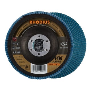 RHODIUS Lamellenschleifscheibe LSZ F3 115mm K 80