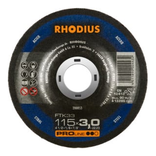 RHODIUS PROline FTK33 Freihandtrennscheibe 3,0 x 22,23 mm