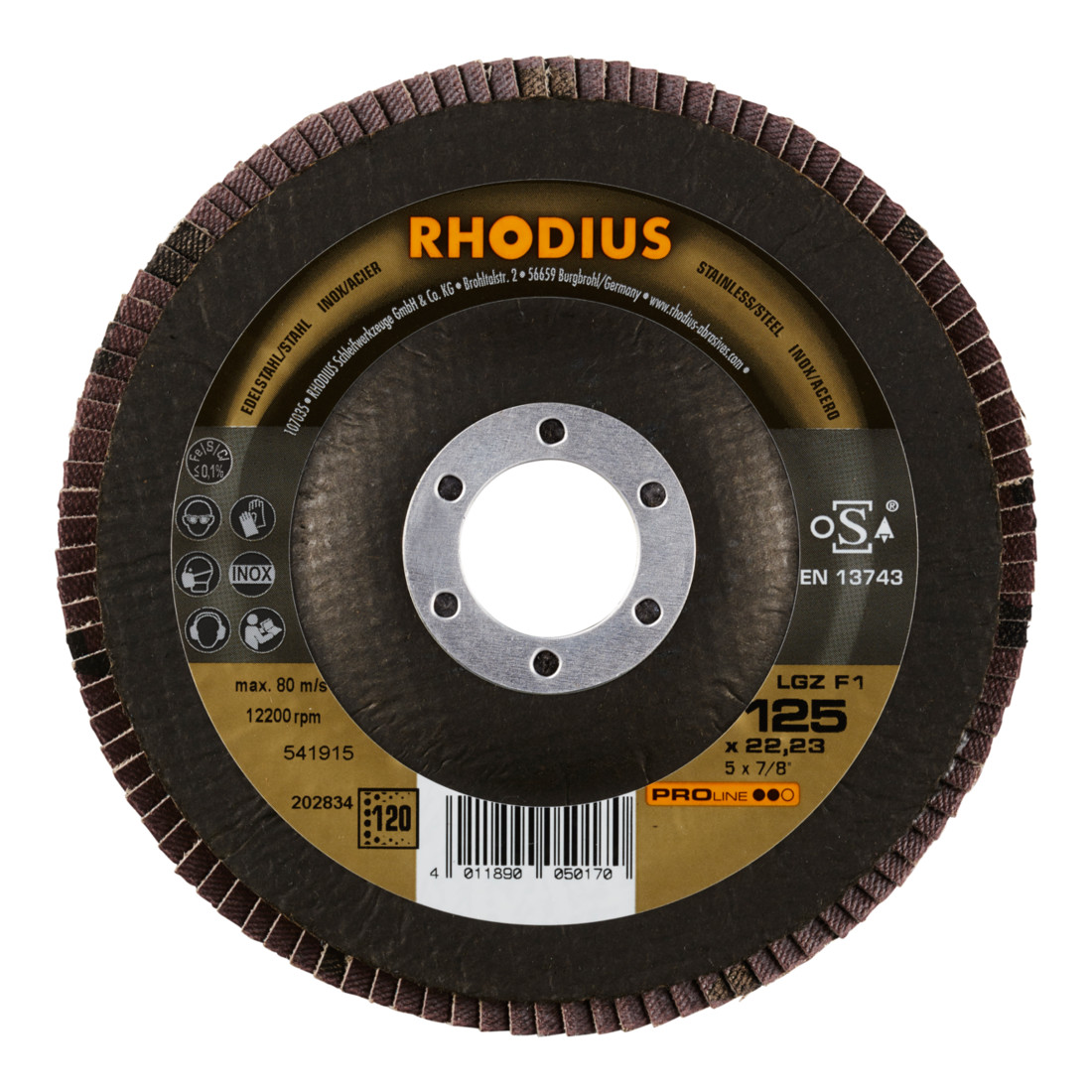 RHODIUS PROline LGZ F1 Fächerschleifscheibe