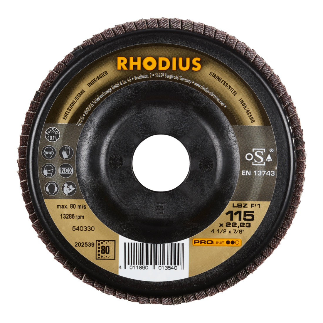 RHODIUS PROline LSZ P1 Fächerschleifscheibe