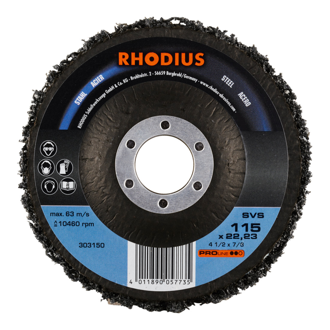 RHODIUS PROline SVS HD Reinigingsvlies staal, non-ferrometalen, hout