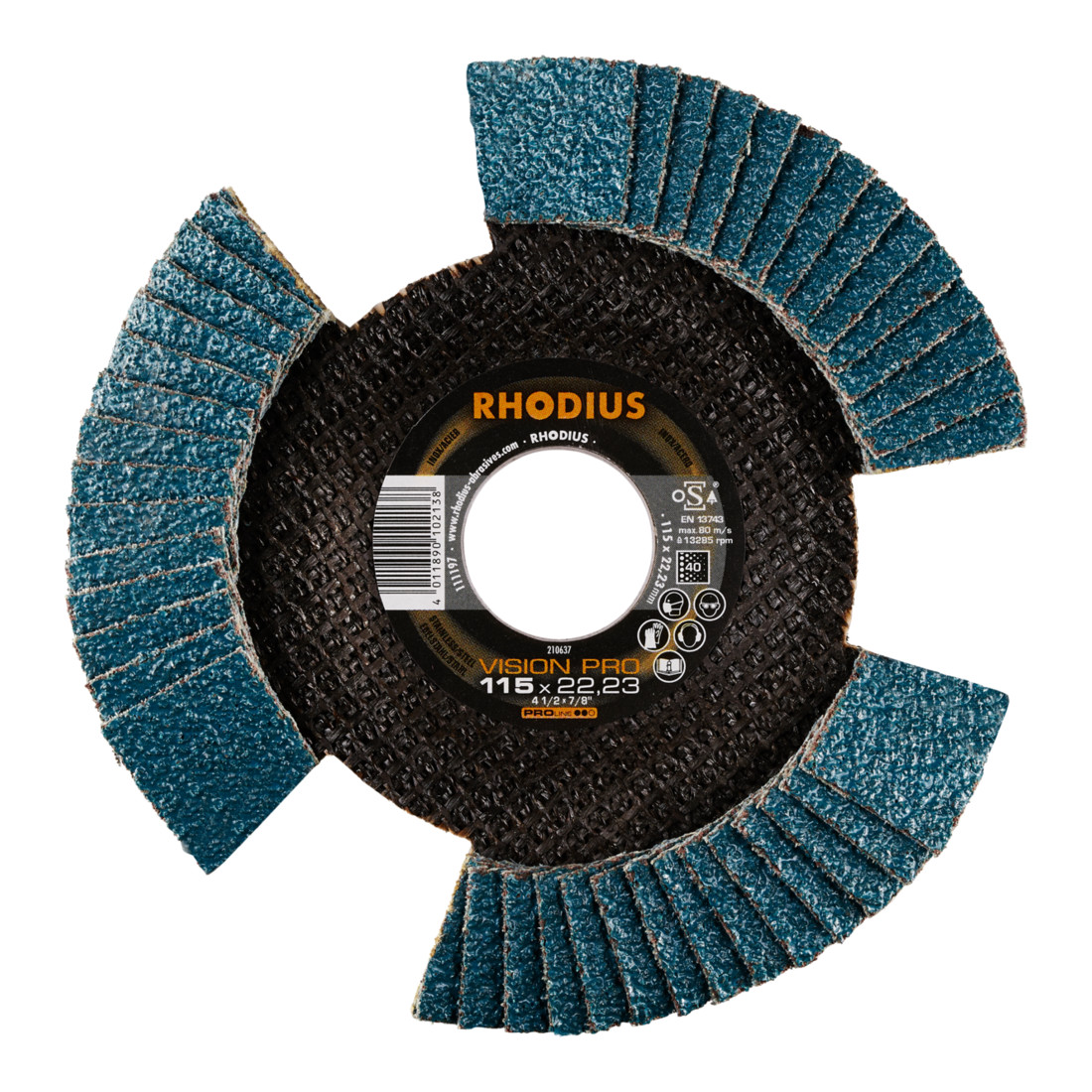 RHODIUS Disco abrasivo lamellare PROline VSION PRO
