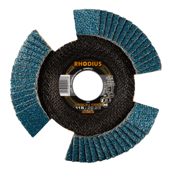 RHODIUS PROline VSION PRO Fächerschleifscheibe