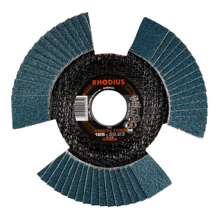 RHODIUS PROline VISION PRO Fächerschleifscheibe 125 x 22,23 mm K60