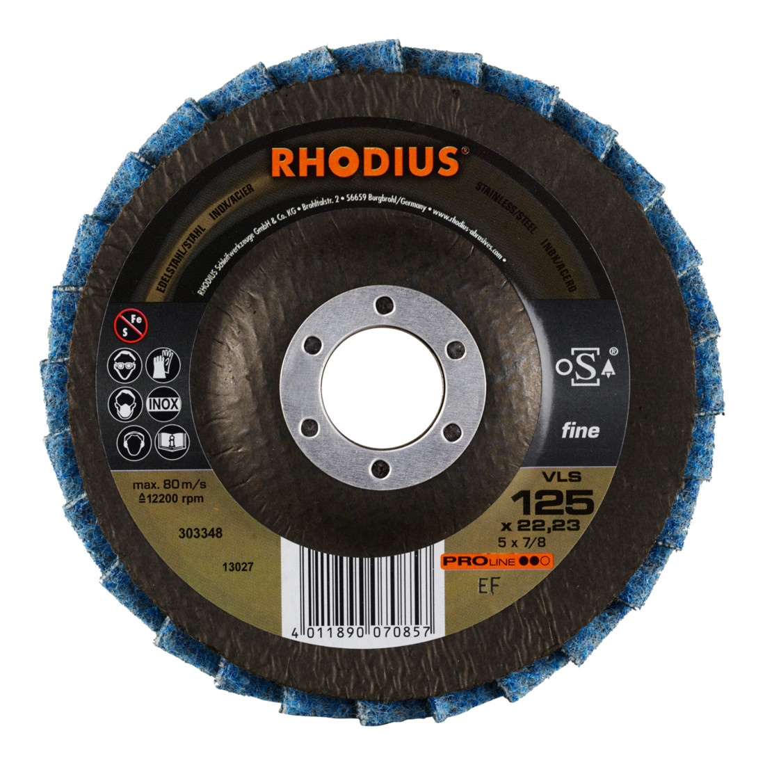 RHODIUS PROline Disco abrasivo a ventaglio VLS in tessuto non tessuto