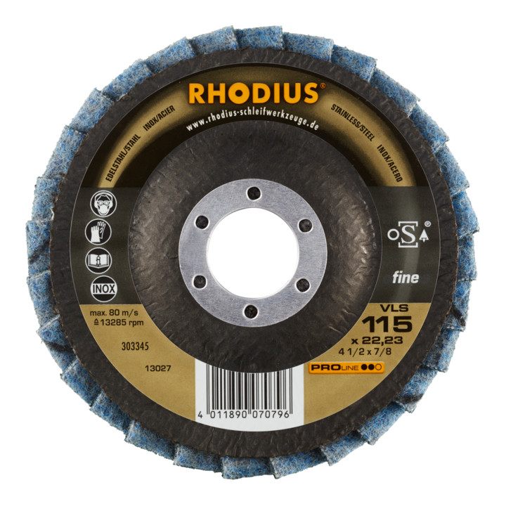 RHODIUS PROline VLS Vliesfächerschleifscheibe 115 x 22,23 mm fine