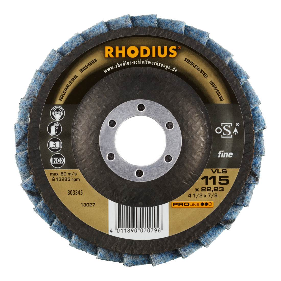 RHODIUS PROline VLS Vliesfächerschleifscheibe
