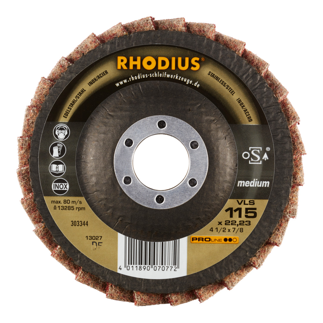 RHODIUS PROline VLS Vliesfächerschleifscheibe
