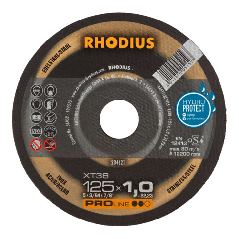 RHODIUS PROline XT38 Box Extradünne Trennscheibe 125 x 1,0 x 22,23 mm
