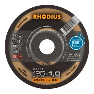 RHODIUS PROline XT38 Extradünne Trennscheibe 125 x 1,0 x 22,23 mm