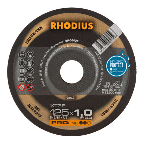 RHODIUS PROline XT38 Extradünne Trennscheibe 125 x 1,0 x 22,23 mm