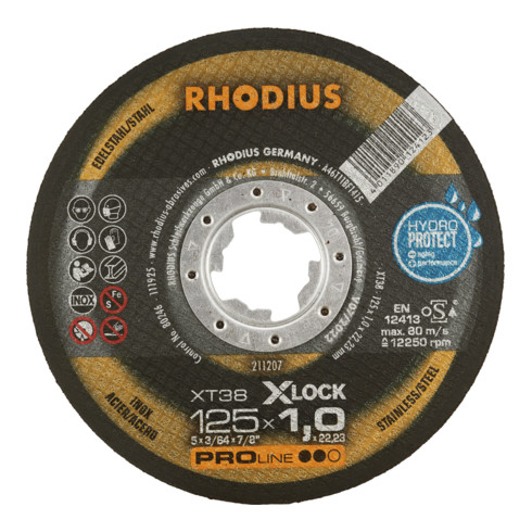 RHODIUS Extradünne Trennscheiben XT38125 x 1,0 x 22,23 mm 