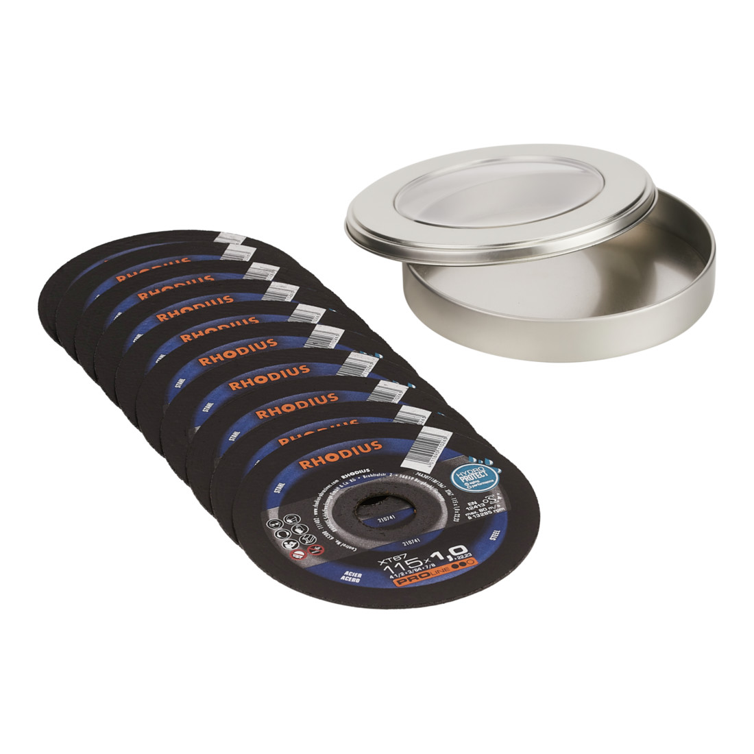 RHODIUS PROline XT67 Box Extradünne Trennscheibe 115 x 1,0 x 22,23 mm