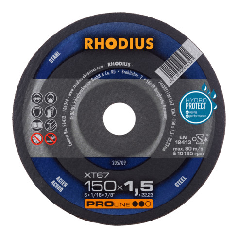 RHODIUS PROline XT67 Extradünne Trennscheibe 150 x 1,5 x 22,23 mm