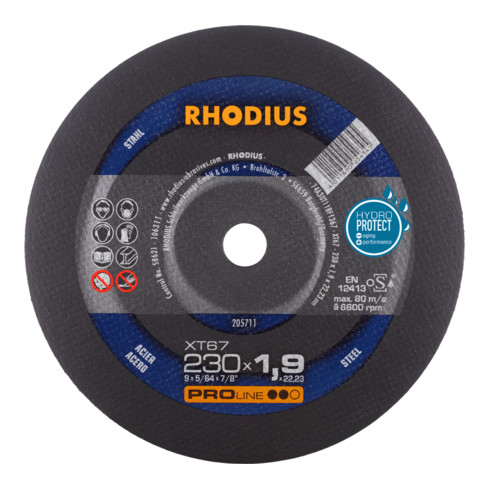 RHODIUS PROline XT67 Extradünne Trennscheibe 230 x 1,9 x 22,23 mm