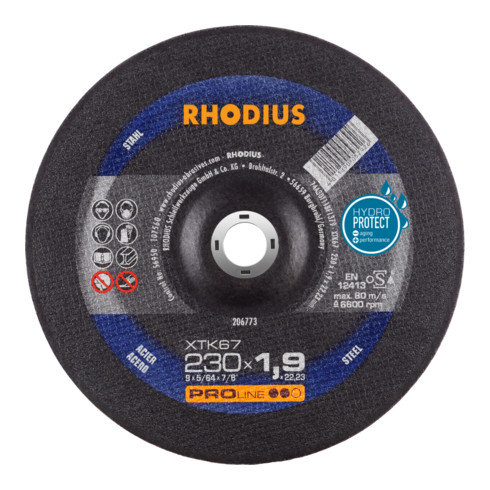 RHODIUS PROline XTK67 Extradünne Trennscheibe 230 x 1,9 x 22,23 mm