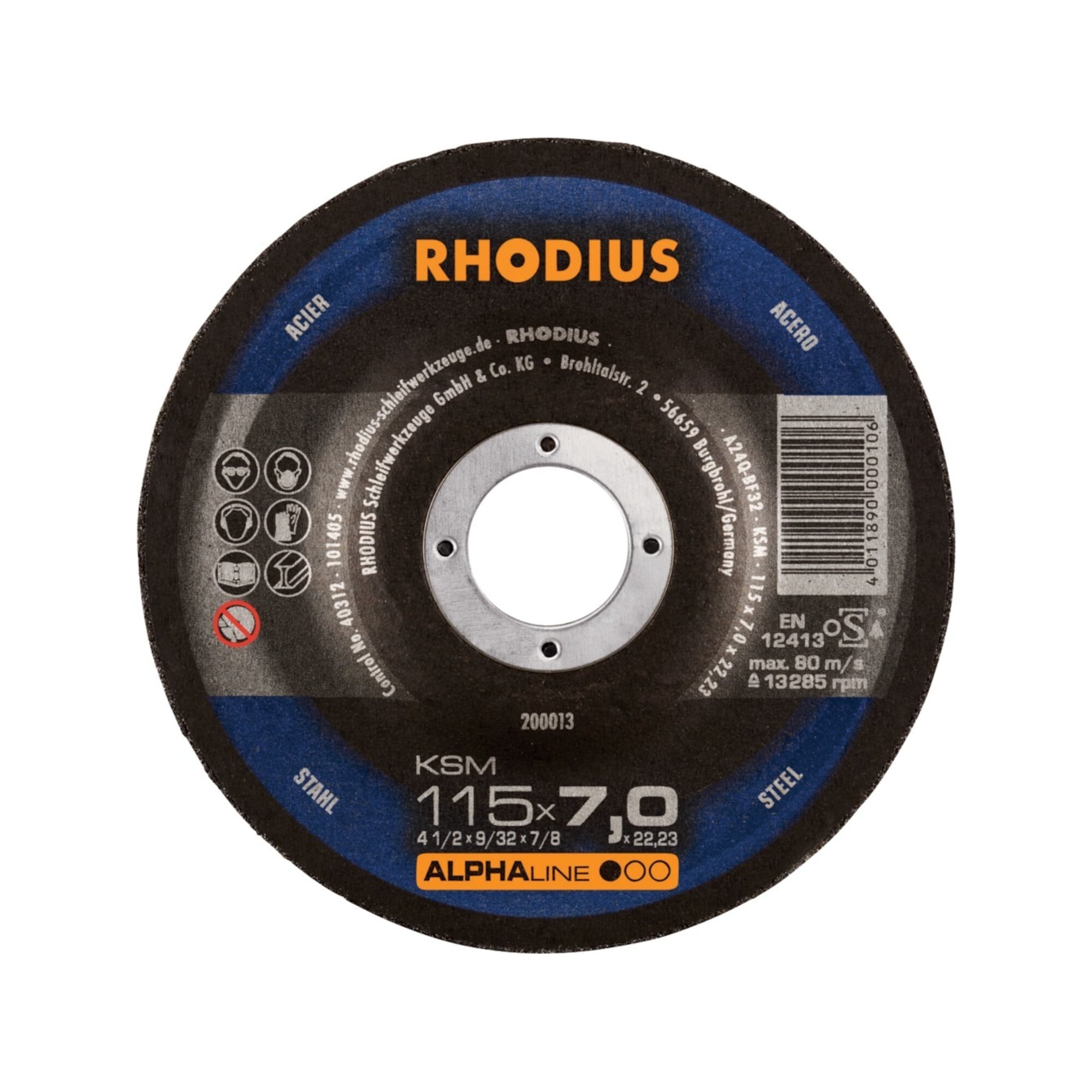 RHODIUS Schruppscheibe KSM 115 x 7,0mm Stahl