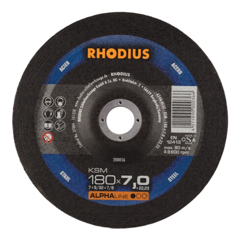 RHODIUS Schruppscheibe KSM 180 x 7,0mm Stahl