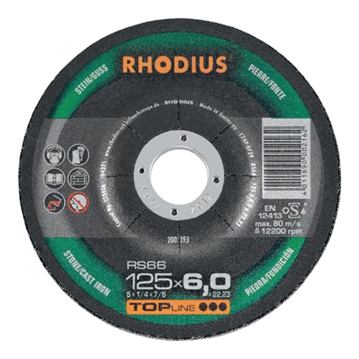 Rhodius Schruppscheibe RS66 D.115x7,0mm gekr. 22,23mm