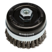 Rhodius Spazzola in acciaio intrecciato STBZ per smerigliatrici angolari, 100 x 20 x M14 mm-1