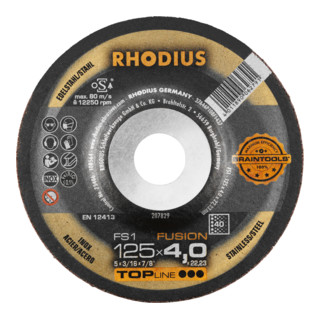RHODIUS TOPline FS1 FUSION Disco abrasivo per sgrossatura INOX
