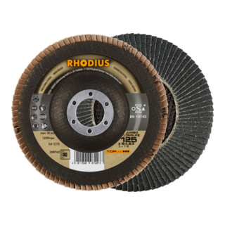 RHODIUS TOPline JUMBO LONGLIFE EXTENDED Fächerschleifscheibe