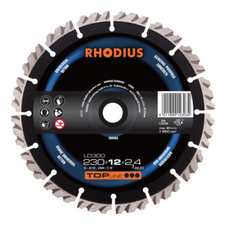 RHODIUS TOPline LD300 X-LOCK Disco diamantato per taglio