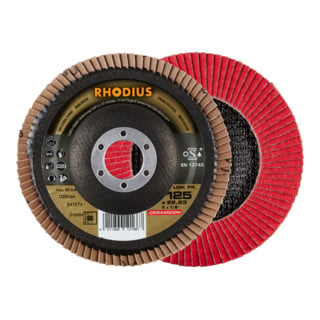 RHODIUS TOPline LGK FK Fächerschleifscheibe 125 x 22,23 mm