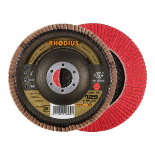 RHODIUS TOPline LSK FK Disco abrasivo a ventaglio inclinato