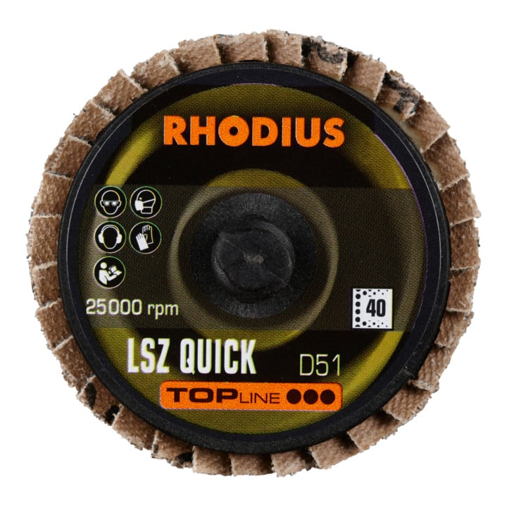 RHODIUS TOPline LSZ QUICK Fächerschleifscheibe D51 K40