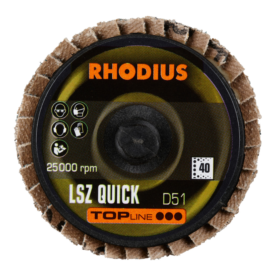 RHODIUS TOPline LSZ QUICK Fächerschleifscheibe