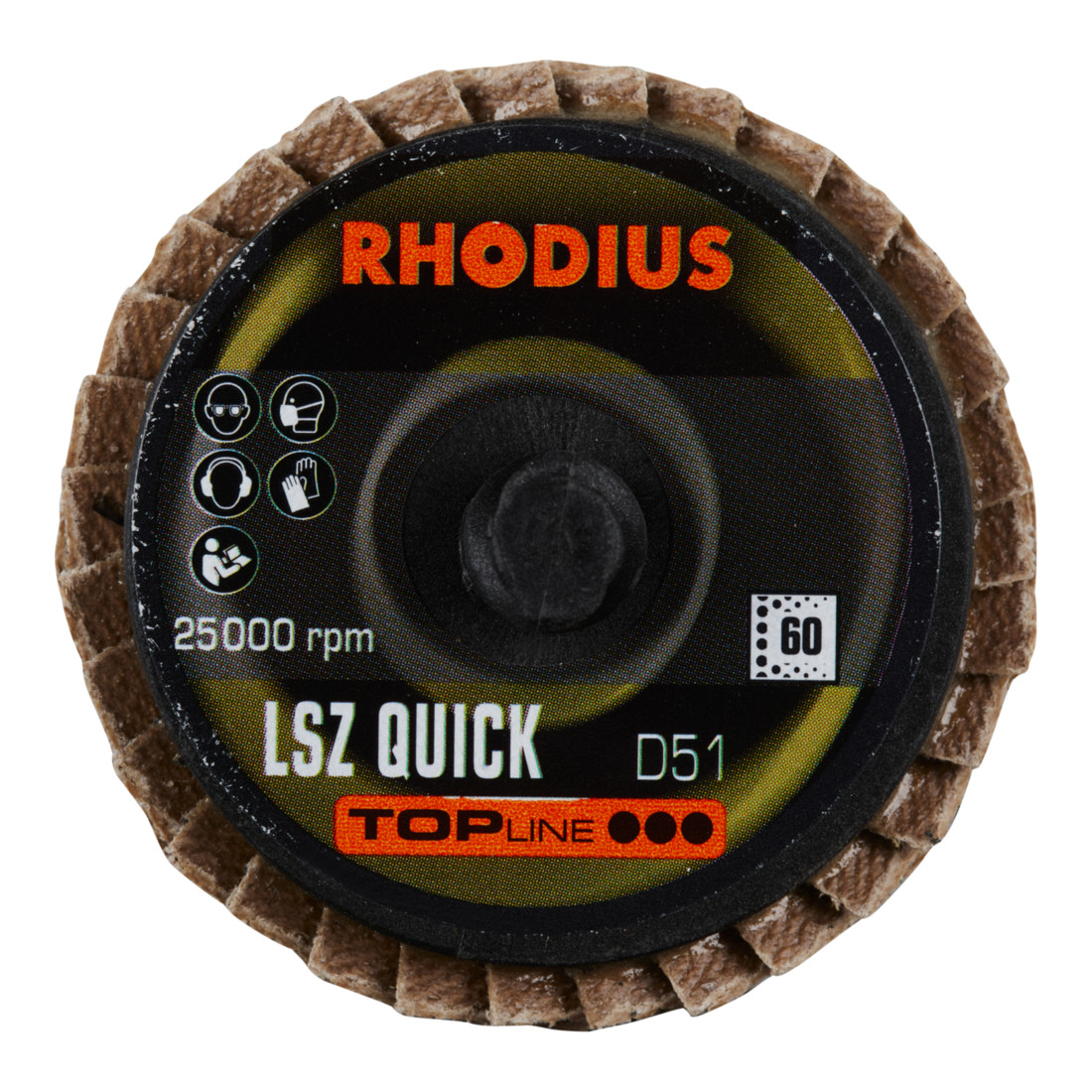 RHODIUS TOPline LSZ QUICK Fächerschleifscheibe