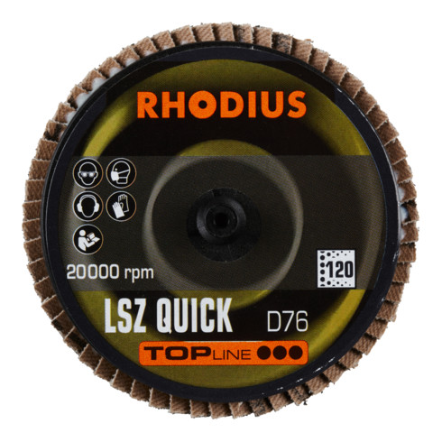 RHODIUS TOPline LSZ QUICK Fächerschleifscheibe